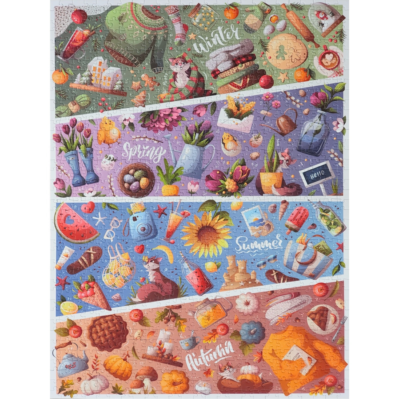 Puzzle 1000 pièces - LES 4 SAISONS